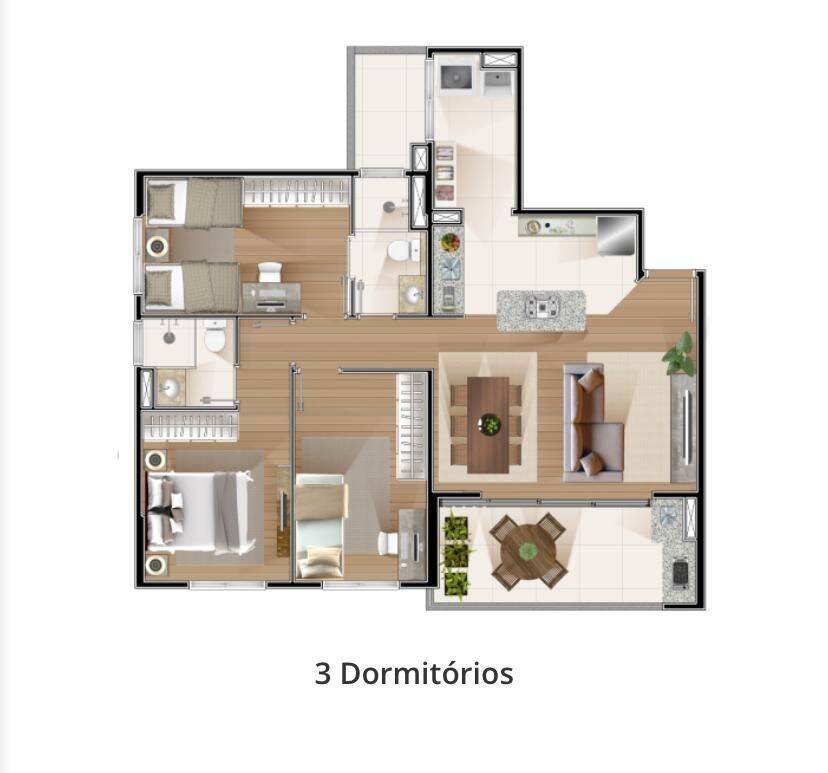 Apartamento com 3 dormitórios à venda, 85 m² por R$ 850.000,00 - Jardim Flórida - Jacareí/SP