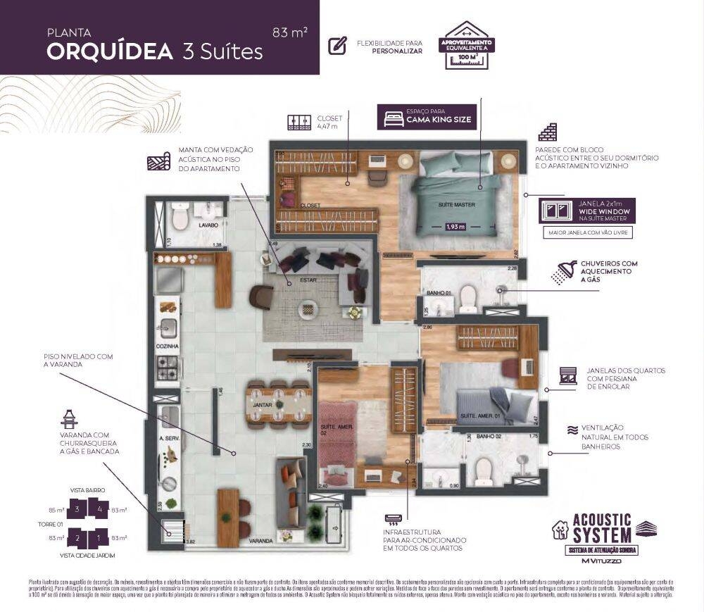 Apartamento à Venda no Floradas de São José – Wonder Cidade Jardim