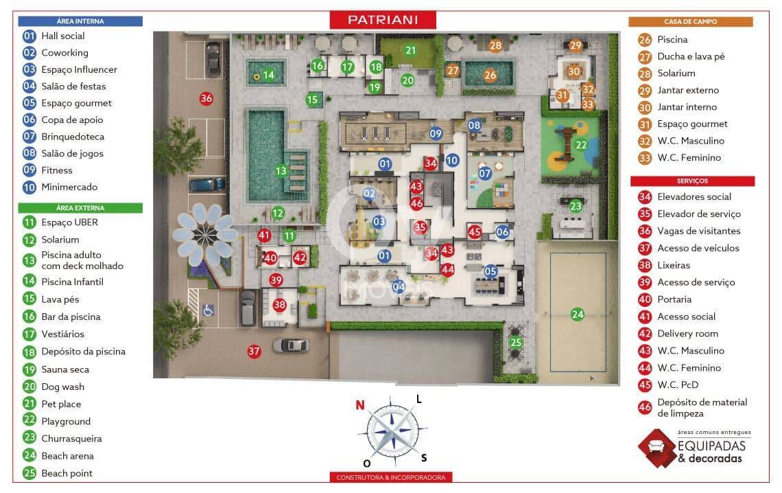 120 m² | 3 suítes | Sol da manhã | Allure Vila Ema – Patriani