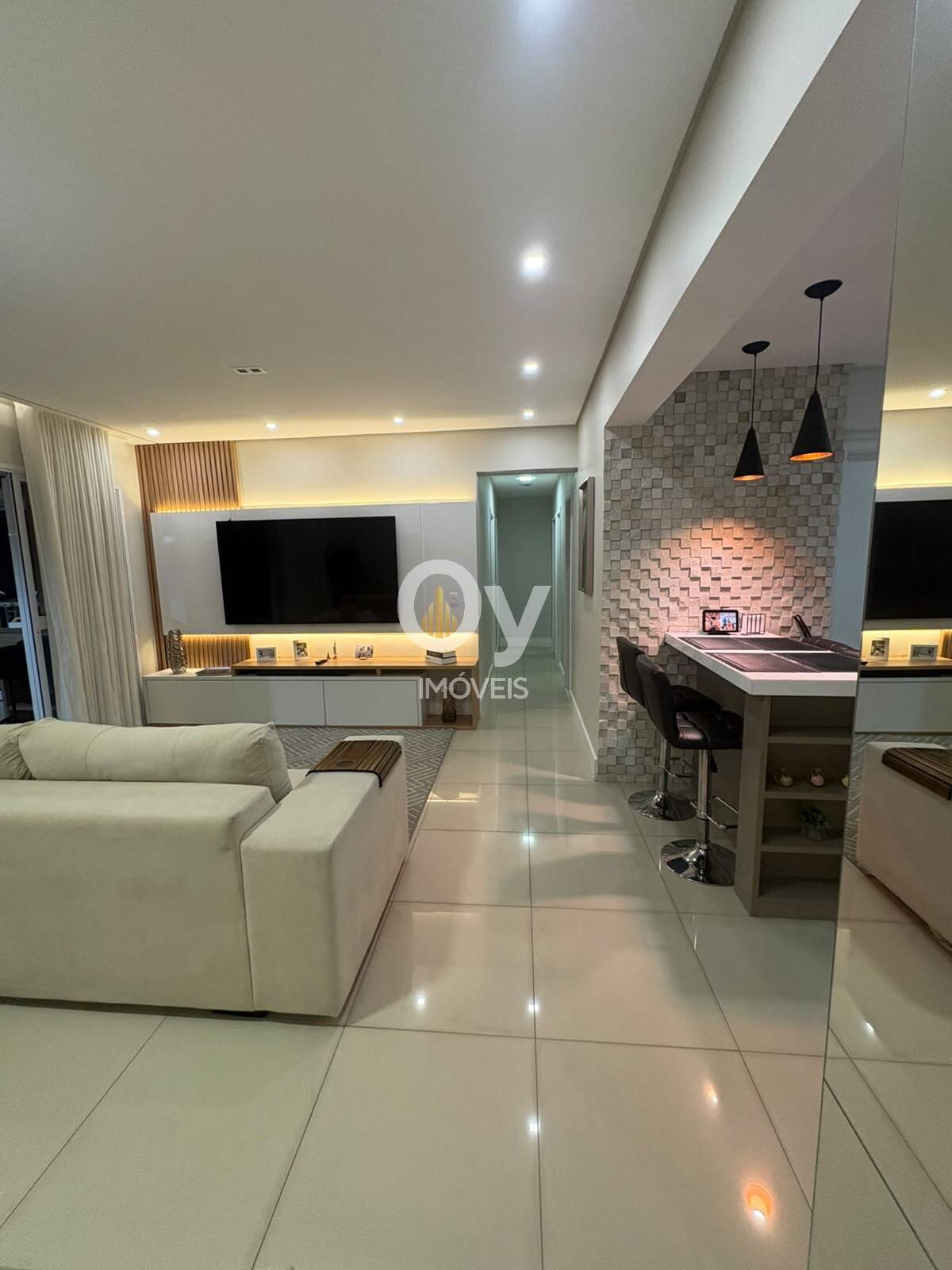 Apartamento impecável mobiliado|100 m²|3 dormitórios (1 suíte) + escritório